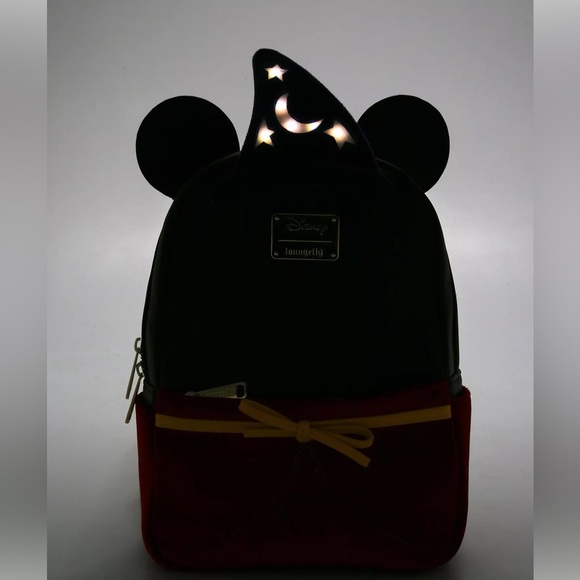 Loungefly Disney Mickey Mouse Sorcerer Figural Light-Up Mini Backpack BoxLunch‎
